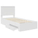 Cadru de pat cu headboard Alb 90 x 190 cm Lemn compozit - WALTI WALTI