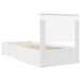 Cadru de pat cu headboard Alb 90 x 190 cm Lemn compozit - WALTI WALTI