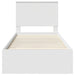 Cadru de pat cu headboard Alb 90 x 190 cm Lemn compozit - WALTI WALTI