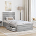 Cadru de pat cu headboard Gri Sonoma 90 x 190 cm Lemn compozit - WALTI WALTI