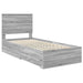 Cadru de pat cu headboard Gri Sonoma 90 x 190 cm Lemn compozit - WALTI WALTI