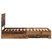 Cadru de pat cu headboard Lemn vechi 90 x 190 cm Lemn compozit - WALTI WALTI