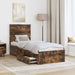 Cadru de pat cu headboard Stejar afumat și argintiu 70 x 190 cm - WALTI WALTI