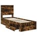 Cadru de pat cu headboard Stejar afumat și argintiu 70 x 190 cm - WALTI WALTI