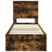Cadru de pat cu headboard Stejar afumat și argintiu 70 x 190 cm - WALTI WALTI