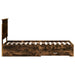 Cadru de pat cu headboard Stejar afumat și argintiu 70 x 190 cm - WALTI WALTI