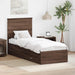 Cadru de pat cu headboard Stejar marron și argintiu 70 x 190 cm - WALTI WALTI
