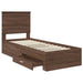 Cadru de pat cu headboard Stejar marron și argintiu 70 x 190 cm - WALTI WALTI