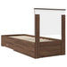 Cadru de pat cu headboard Stejar marron și argintiu 70 x 190 cm - WALTI WALTI