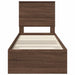 Cadru de pat cu headboard Stejar marron și argintiu 70 x 190 cm - WALTI WALTI