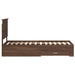 Cadru de pat cu headboard Stejar marron și argintiu 70 x 190 cm - WALTI WALTI