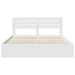 Cadru de pat cu headboard Alb 200 x 200 cm Lemn de pin masiv - WALTI WALTI