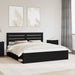 Cadru de pat cu headboard Negru 200 x 200 cm Lemn de pin masiv - WALTI WALTI