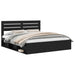 Cadru de pat cu headboard Negru 200 x 200 cm Lemn de pin masiv - WALTI WALTI