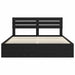 Cadru de pat cu headboard Negru 200 x 200 cm Lemn de pin masiv - WALTI WALTI