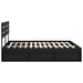 Cadru de pat cu headboard Negru 200 x 200 cm Lemn de pin masiv - WALTI WALTI