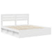 Cadru de pat cu headboard Alb 180 x 200 cm Lemn de pin masiv - WALTI WALTI