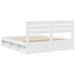 Cadru de pat cu headboard Alb 180 x 200 cm Lemn de pin masiv - WALTI WALTI