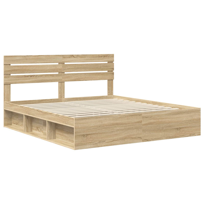 Cadru de pat cu headboard Sonoma 180 x 200 cm Lemn de pin masiv - WALTI WALTI