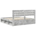 Cadru de pat cu headboard Beton 180 x 200 cm Lemn de pin masiv - WALTI WALTI