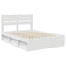 Cadru de pat cu headboard Alb 160 x 200 cm Lemn de pin masiv - WALTI WALTI