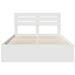 Cadru de pat cu headboard Alb 160 x 200 cm Lemn de pin masiv - WALTI WALTI