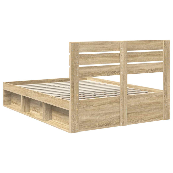 Cadru de pat cu headboard Sonoma 160 x 200 cm Lemn de pin masiv - WALTI WALTI