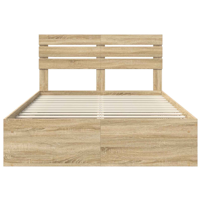 Cadru de pat cu headboard Sonoma 160 x 200 cm Lemn de pin masiv - WALTI WALTI
