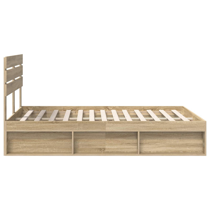 Cadru de pat cu headboard Sonoma 160 x 200 cm Lemn de pin masiv - WALTI WALTI