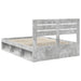 Cadru de pat cu headboard Beton 160 x 200 cm Lemn de pin masiv - WALTI WALTI
