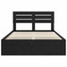 Cadru de pat cu headboard Negru 150 x 200 cm Lemn de pin masiv - WALTI WALTI
