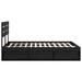 Cadru de pat cu headboard Negru 150 x 200 cm Lemn de pin masiv - WALTI WALTI
