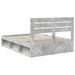 Cadru de pat Gri Concret 150 x 200 cm Lemn de pin masiv - WALTI WALTI