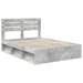 Cadru de pat cu headboard Beton 140 x 200 cm Lemn de pin masiv - WALTI WALTI