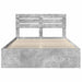 Cadru de pat cu headboard Beton 140 x 200 cm Lemn de pin masiv - WALTI WALTI