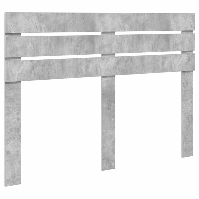 Cadru de pat cu headboard Beton 140 x 190 cm Lemn de pin masiv - WALTI WALTI