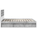 Cadru de pat cu headboard Beton 140 x 190 cm Lemn de pin masiv - WALTI WALTI