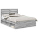 Cadru de pat Gri Sonoma 140 x 190 cm Lemn de pin masiv - WALTI WALTI