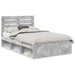 Cadru de pat Gri Concret 135 x 190 cm Lemn de pin masiv - WALTI WALTI