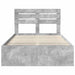 Cadru de pat Gri Concret 135 x 190 cm Lemn de pin masiv - WALTI WALTI