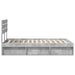 Cadru de pat Gri Concret 135 x 190 cm Lemn de pin masiv - WALTI WALTI