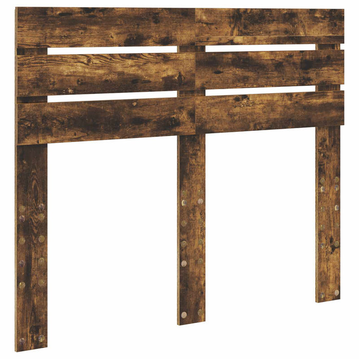 Cadru de pat Stejar fumuriu 135 x 190 cm Lemn de pin masiv - WALTI WALTI