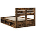 Cadru de pat Stejar fumuriu 135 x 190 cm Lemn de pin masiv - WALTI WALTI