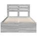 Cadru de pat Gri Sonoma 135 x 190 cm Lemn de pin masiv - WALTI WALTI