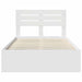 Cadru de pat cu headboard Alb 120 x 200 cm Lemn de pin masiv - WALTI WALTI