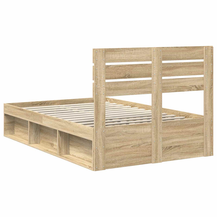 Cadru de pat cu headboard Sonoma 120 x 200 cm Lemn de pin masiv - WALTI WALTI