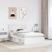 Cadru de pat cu headboard Alb 120 x 190 cm Lemn de pin masiv - WALTI WALTI