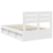 Cadru de pat cu headboard Alb 120 x 190 cm Lemn de pin masiv - WALTI WALTI