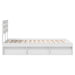 Cadru de pat cu headboard Alb 120 x 190 cm Lemn de pin masiv - WALTI WALTI