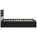 Cadru de pat cu headboard Negru 120 x 190 cm Lemn de pin masiv - WALTI WALTI